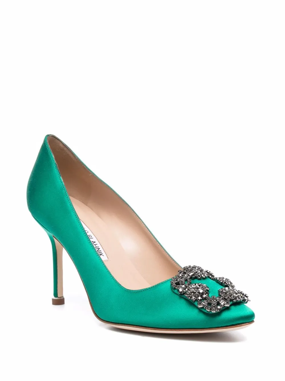 Manolo Blahnik Hangisi pumps met gesp - Groen