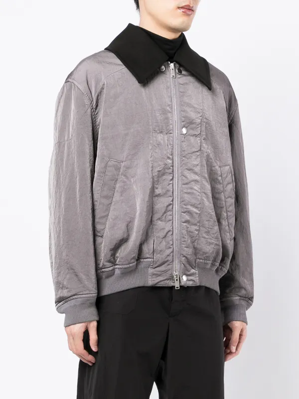 bomber jacket with contrasting collar