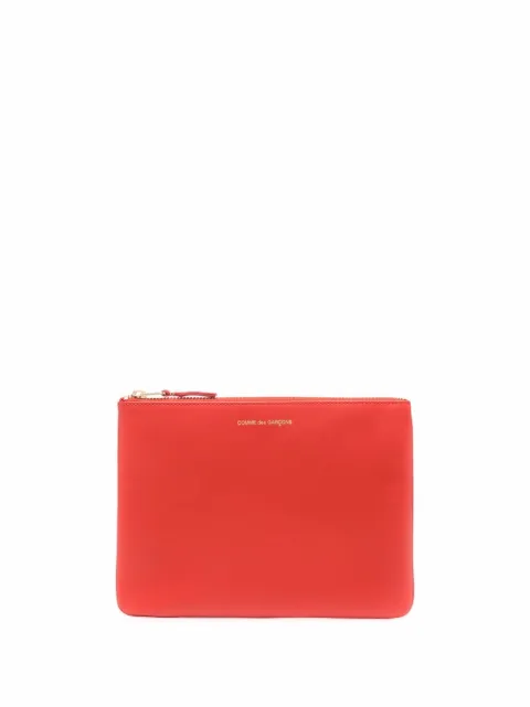 Comme Des Garçons Wallet logo-print leather pouch