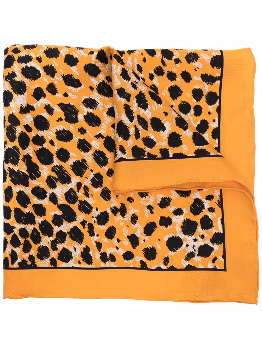 фото Ganni шелковый платок с леопардовым принтом