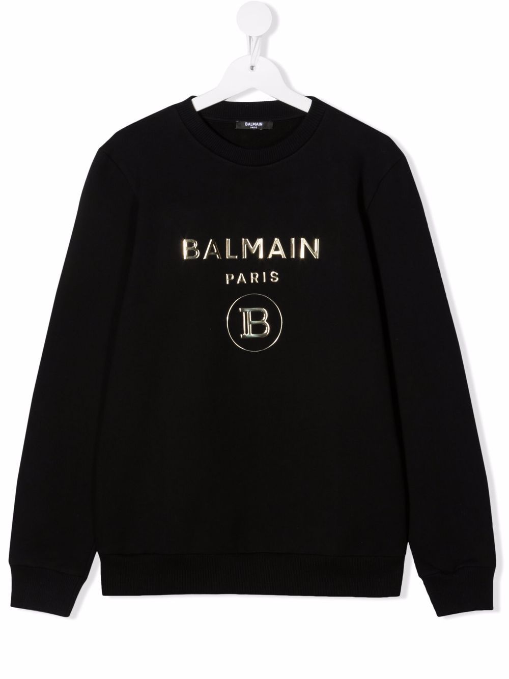 фото Balmain kids толстовка с тисненым логотипом