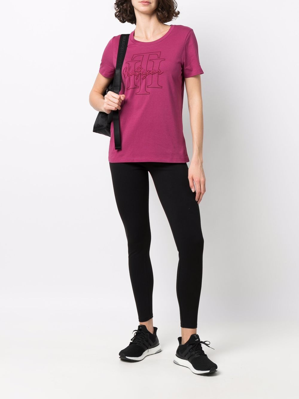 Tommy Hilfiger T-shirt met geborduurd logo - Roze