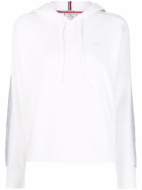 Tommy Hilfiger hoodie tejido con detalle de rayas