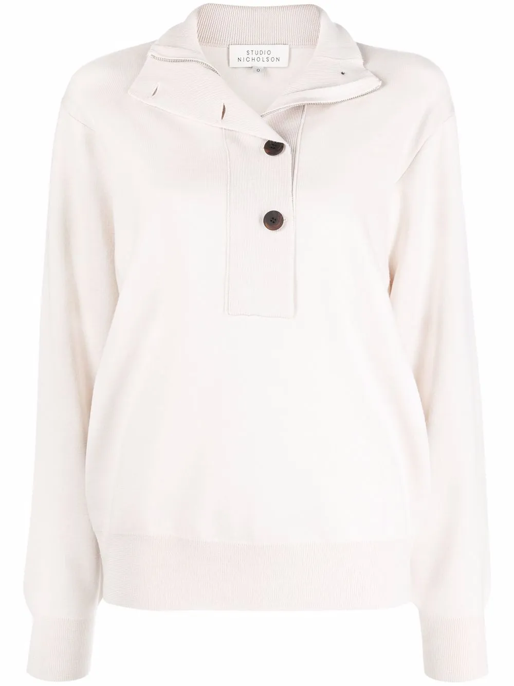 

Studio Nicholson funnel neck knitted top - DOVE