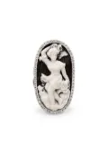 Cameo & Beyond Cupids Playing Trumpet ring - RHODIUM