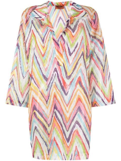 Missoni zig-zag print beach dress