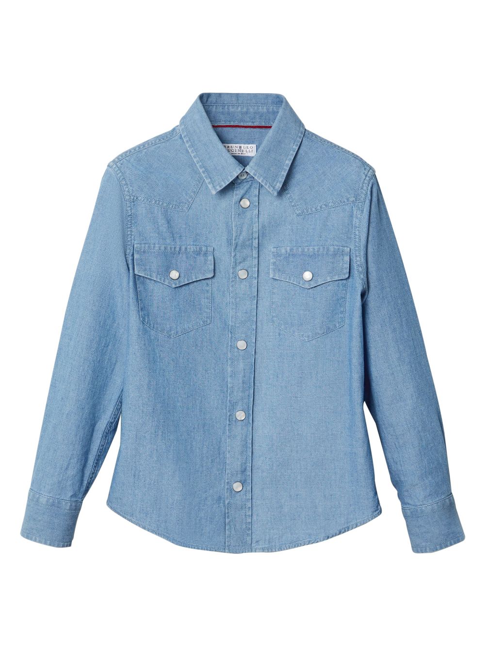 Brunello Cucinelli Kids button-up denim shirt - Blue