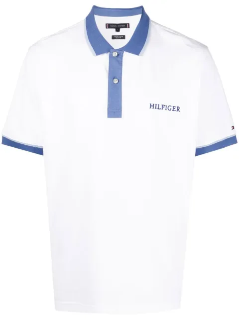 embroidered logo polo shirt