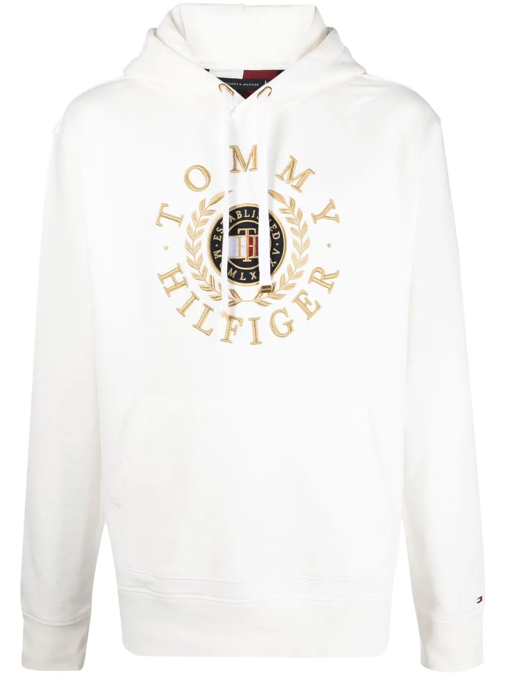 

Tommy Hilfiger hoodie con logo bordado - Blanco