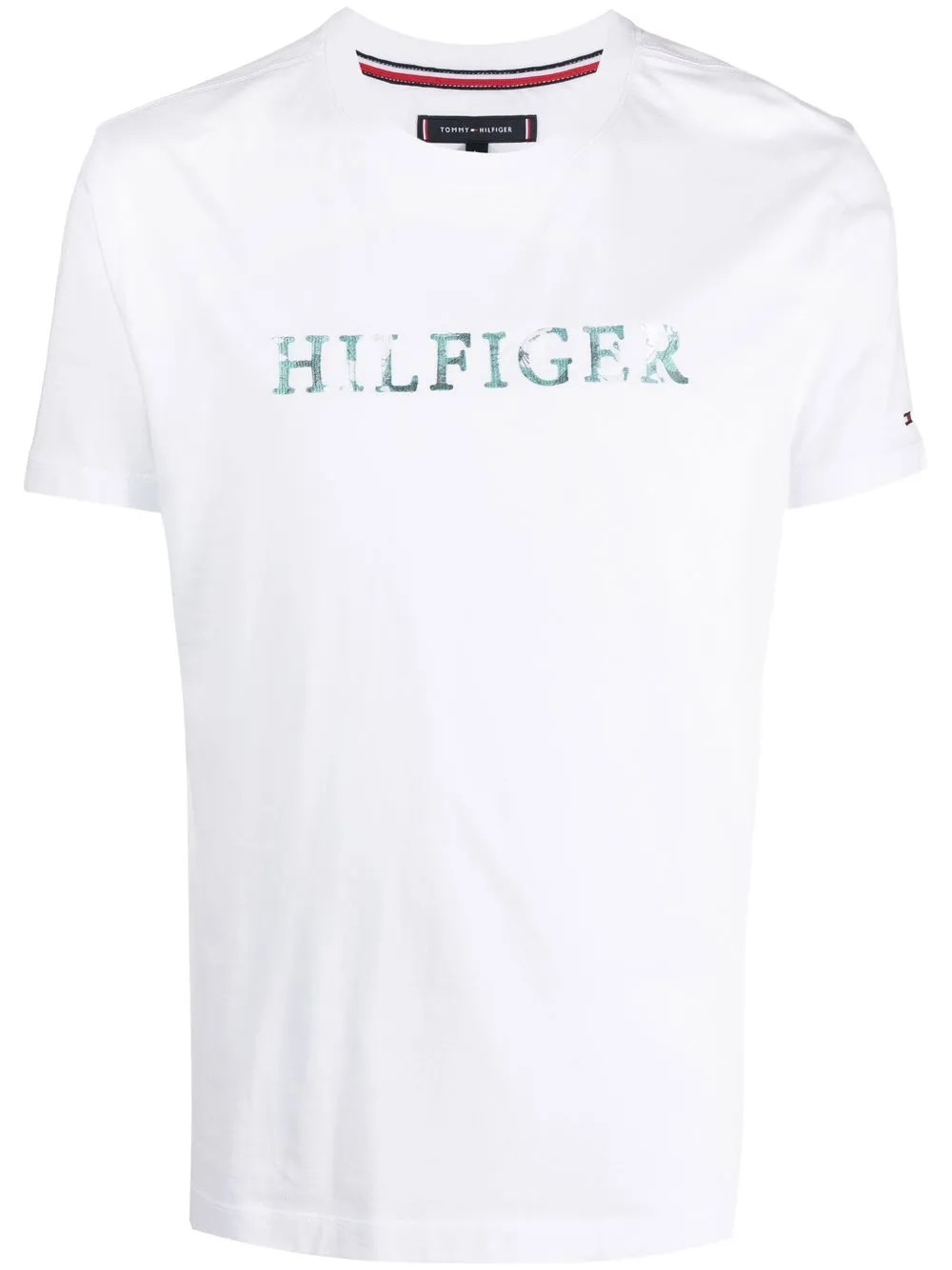 

Tommy Hilfiger playera con logo en el pecho - Blanco