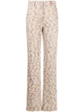 Missoni zigzag-knit straight-leg trousers - Neutrals