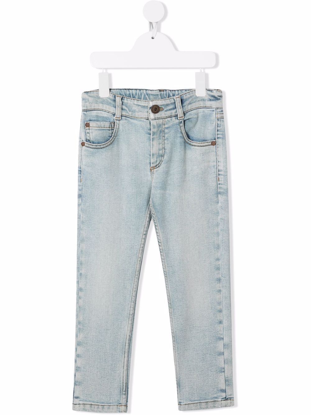 

Brunello Cucinelli Kids stonewashed denim jeans - Blue