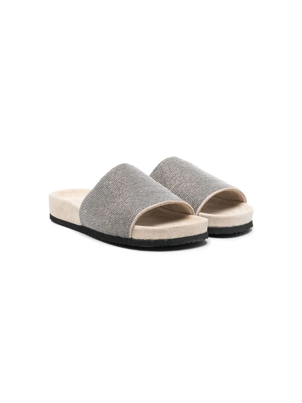 

Brunello Cucinelli Kids Monili-strap slide sandals - Neutrals