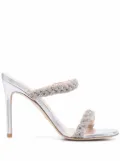 Stuart Weitzman Addison jewelled stiletto sandals - Silver