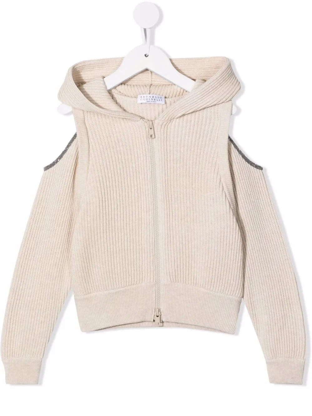 Brunello Cucinelli Kids кардиган с капюшоном