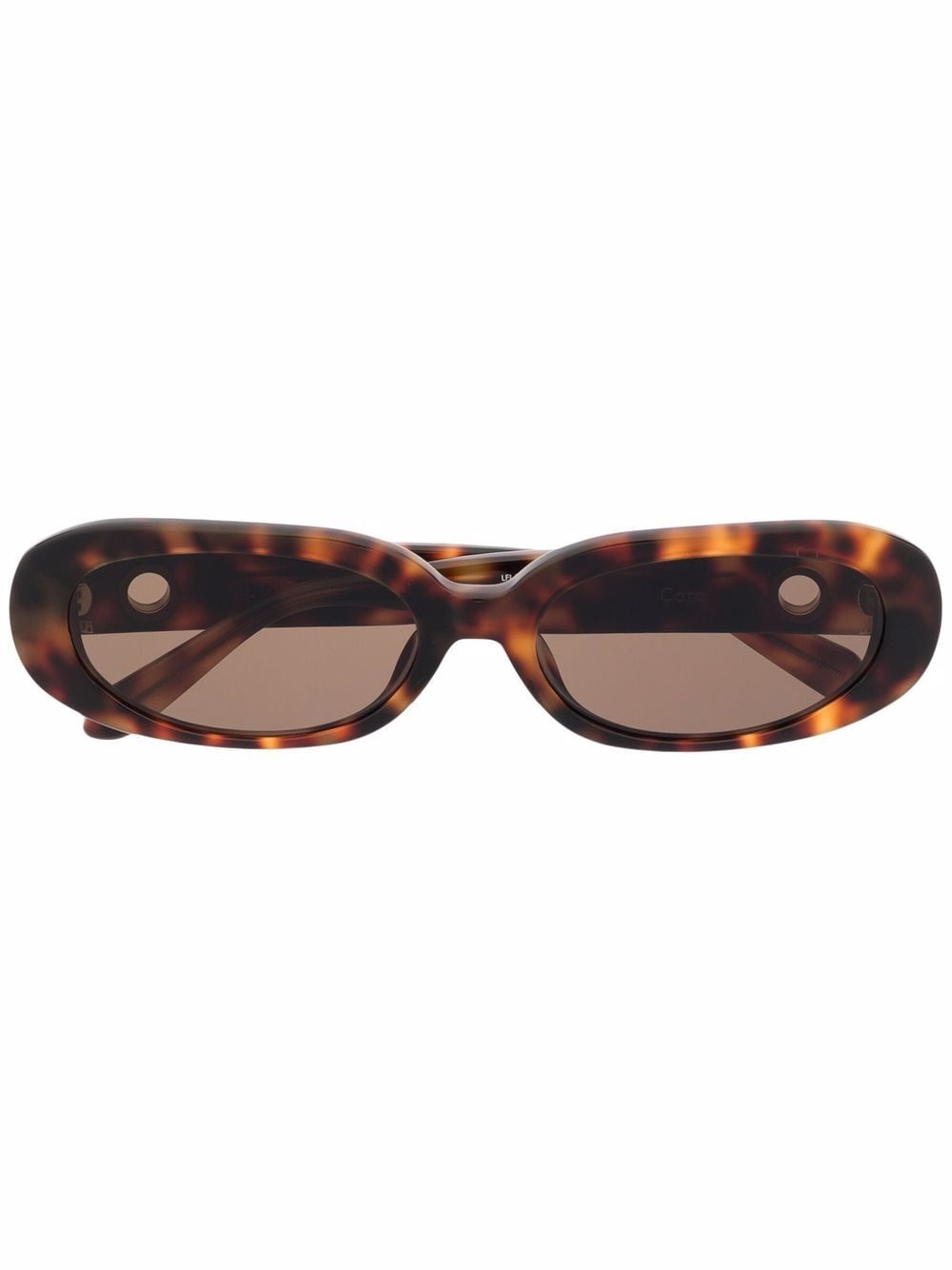 Image 1 of Linda Farrow tortoiseshell-effect tinted sunglasses