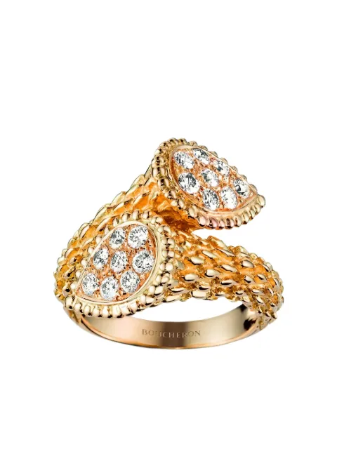 Boucheron anillo Serpent Bohème Toi et Moi en oro amarillo de 18kt con diamante