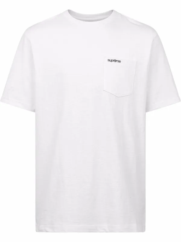 supreme black pocket tee