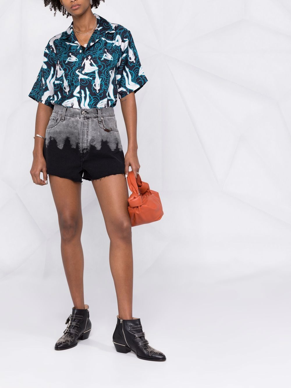 ETRO ombré-faded Denim Shorts - Farfetch