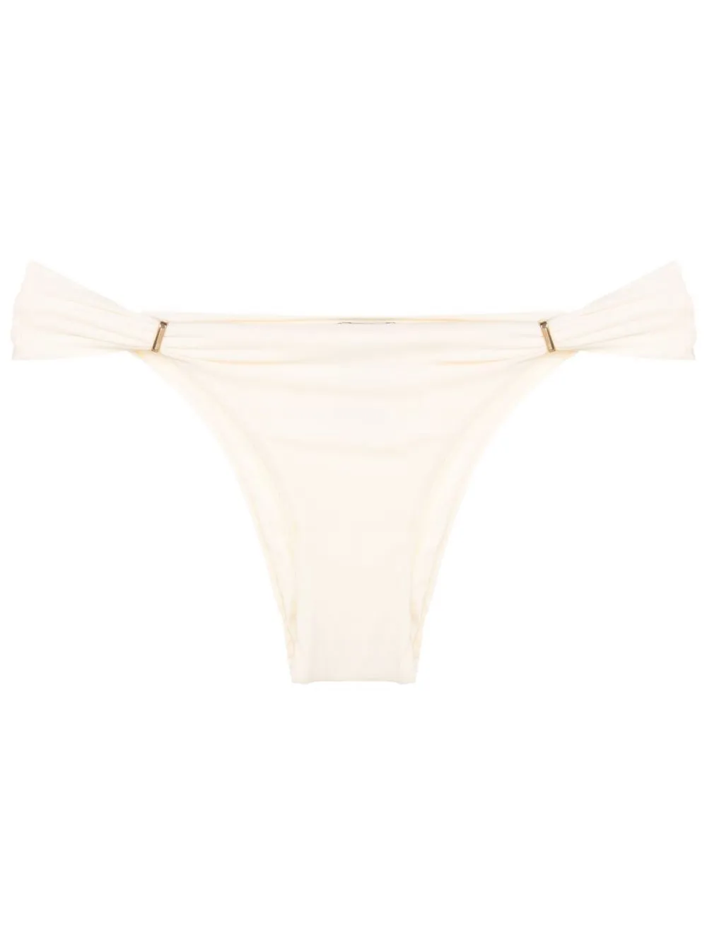 Lenny Niemeyer Gold-hardware Bikini Bottoms In Neutral