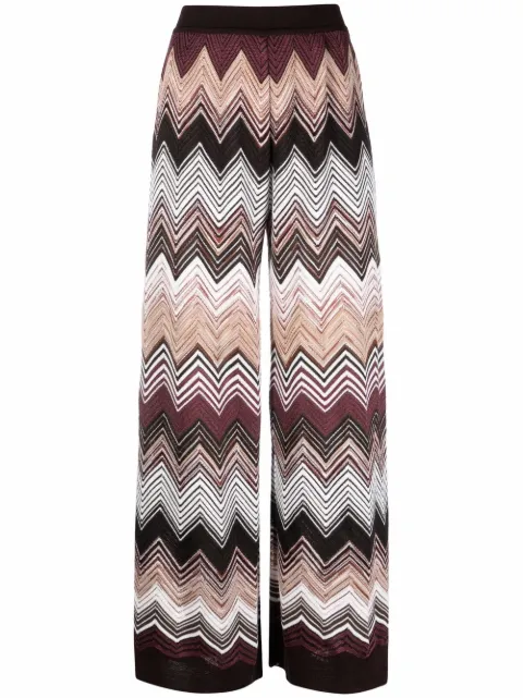 Missoni chevron-knit wide-leg Trousers 