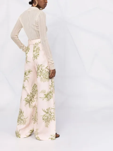 Shop ZIMMERMANN pineapple-print wide 