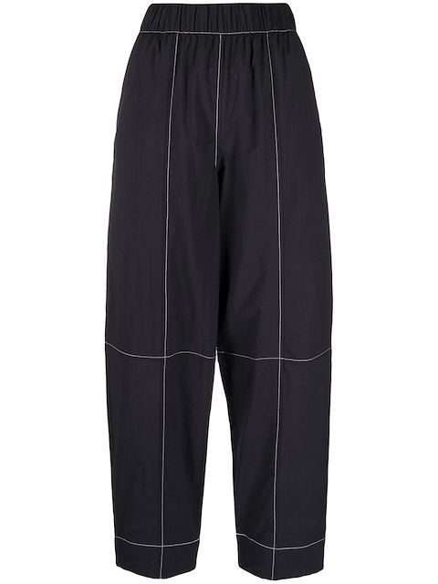 GANNI コントラストステッチ ストレートパンツ 