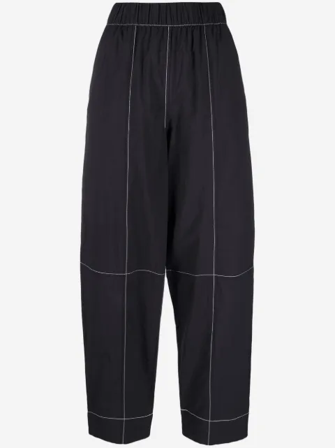 GANNI コントラストステッチ ストレートパンツ