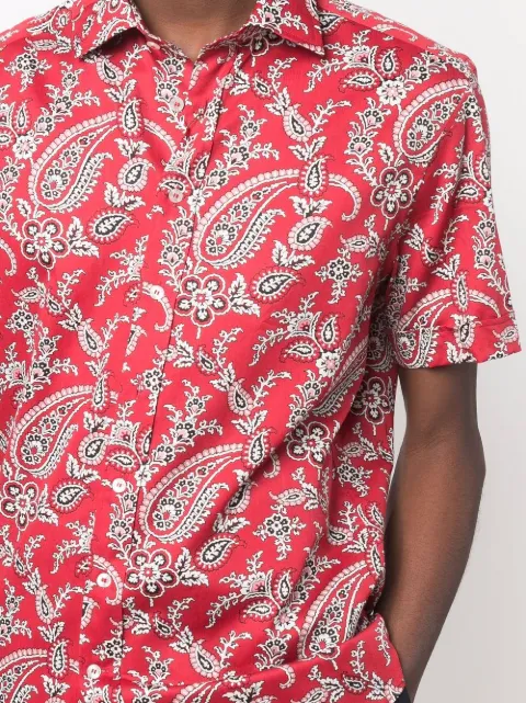 paisley-print short-sleeve shirt 