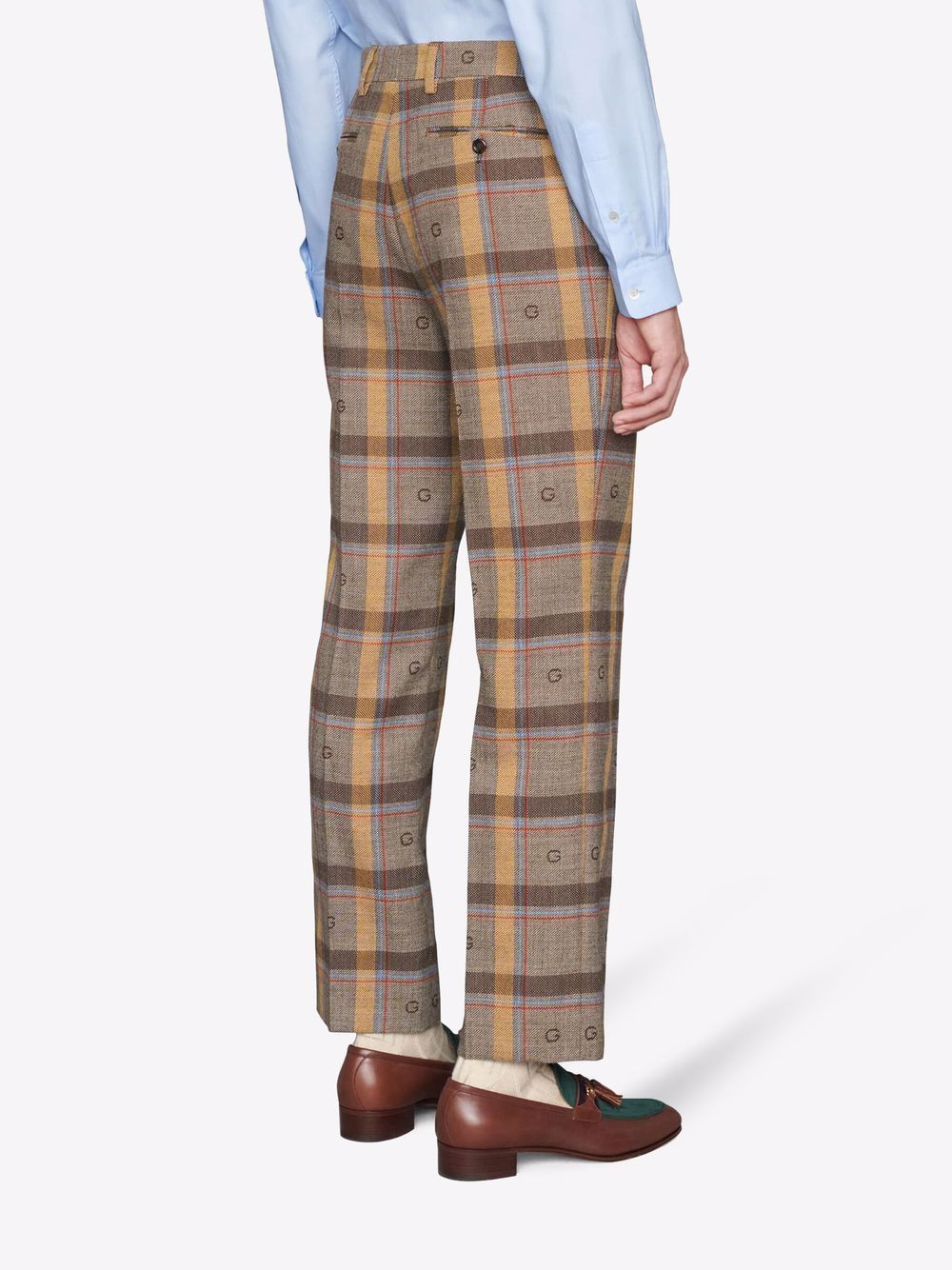 Gucci Check Wool Trousers - Farfetch