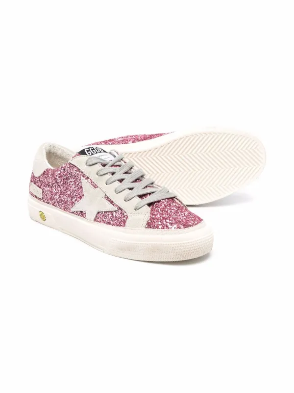 pink glitter trainers