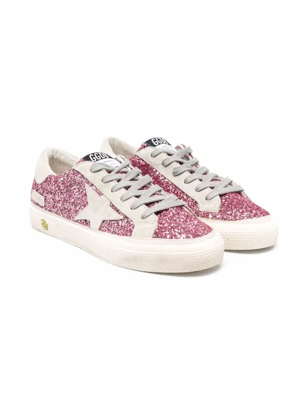 pink glitter trainers