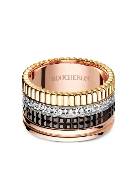 Boucheron 18K gold Quatre Classic diamond ring