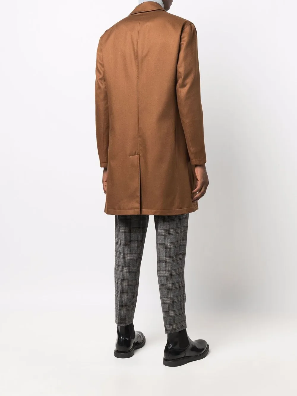 Lardini Single-breasted Tailored Coat In Brown