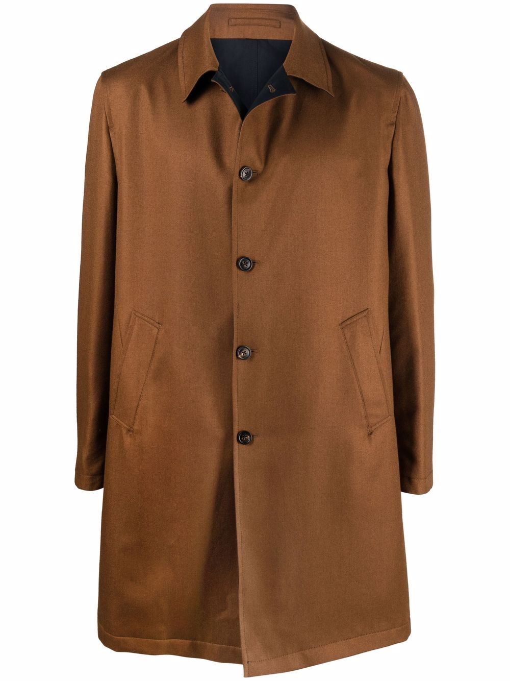 Lardini reversible buttoned-up coat - Brown