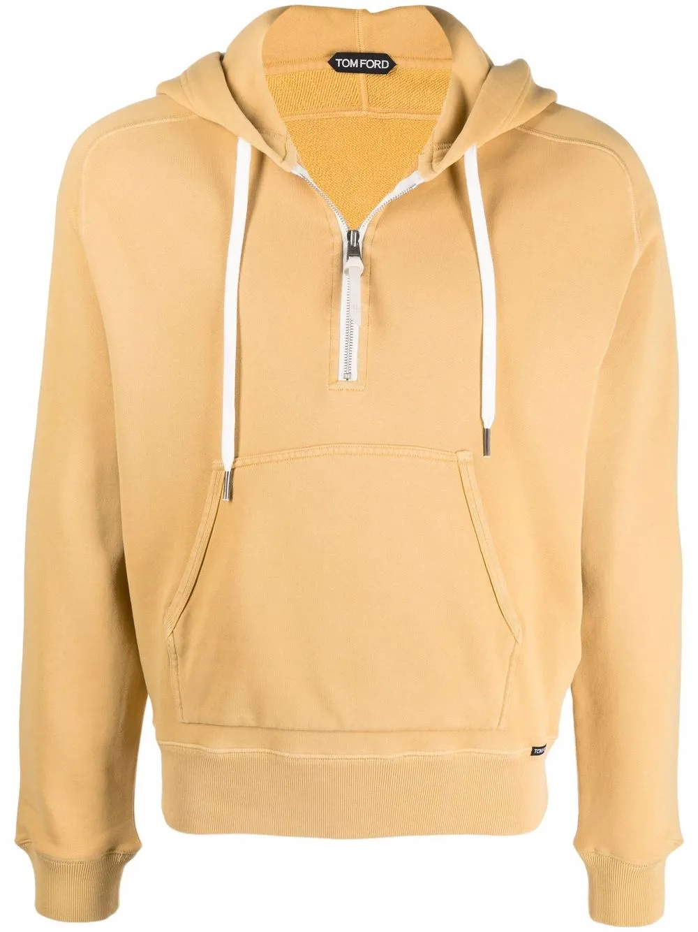 TOM FORD Hoodie met halve rits Geel