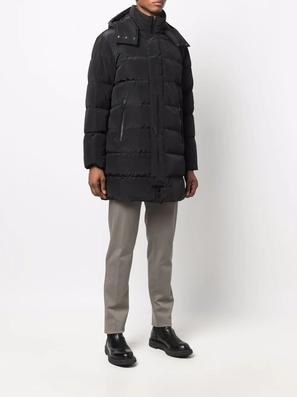 Herno Gesteppter Daunenparka In Schwarz