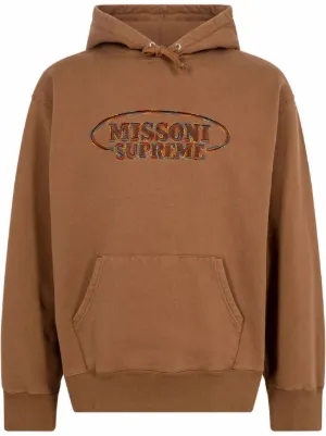 Supreme x Missoni logo embroidered Hoodie Farfetch