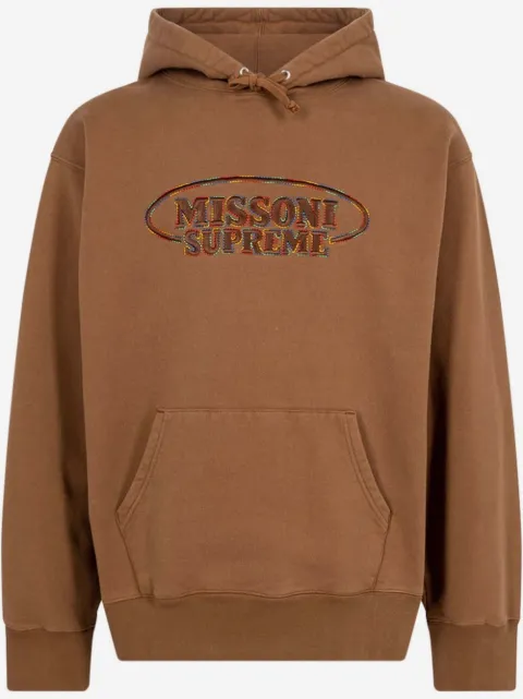 Supreme x Missoni logo-embroidered hoodie