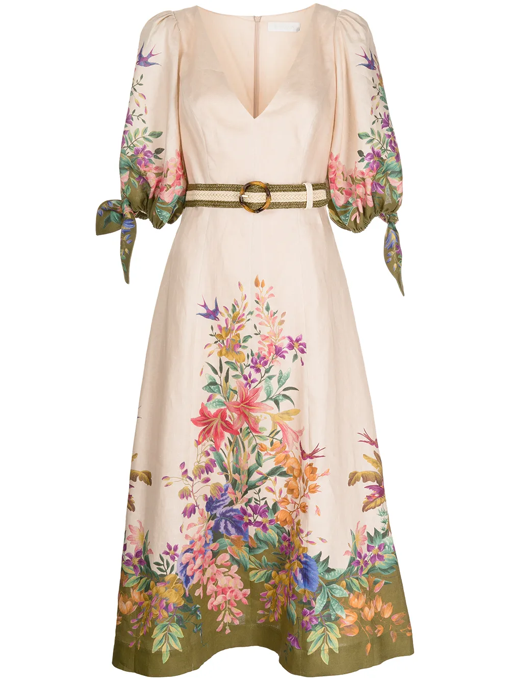 фото Zimmermann платье миди tropicana