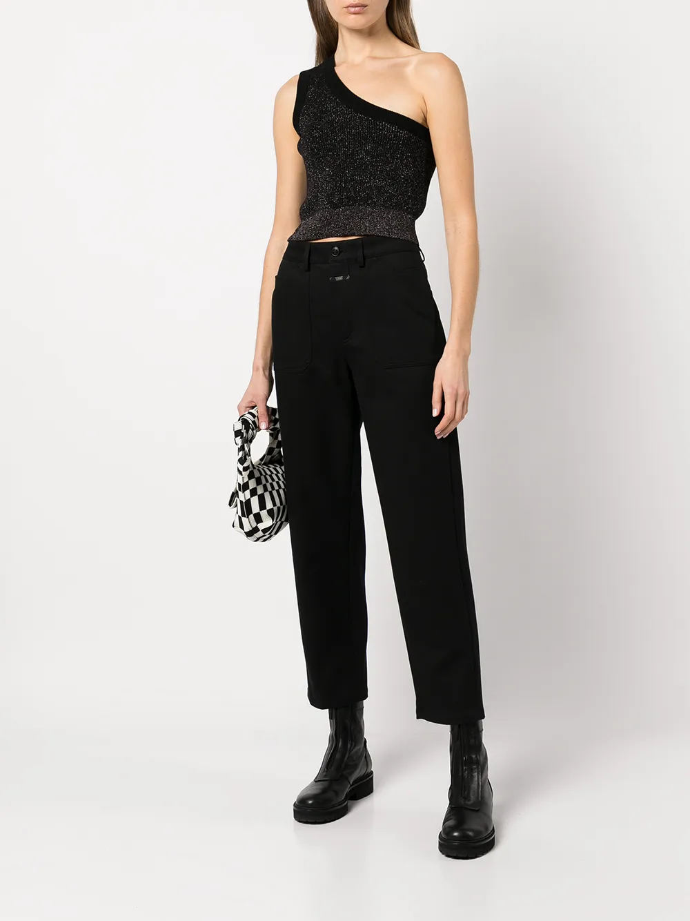 фото Closed укороченные джинсы abe с завышенной талией