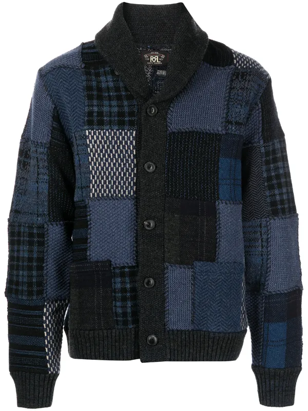 ralph lauren patchwork shawl cardigan