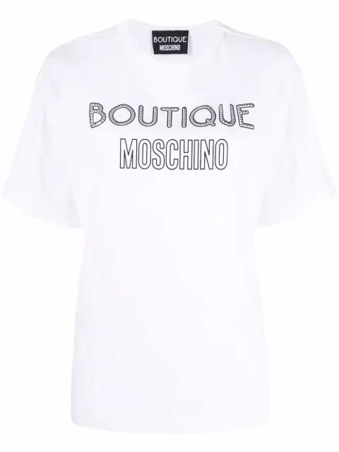 stud-embellished logo T-shirt