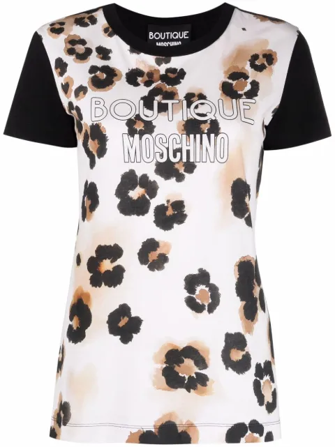 abstract-print logo-print T-shirt
