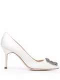 Manolo Blahnik Hangisi buckle-detail pumps - Neutrals