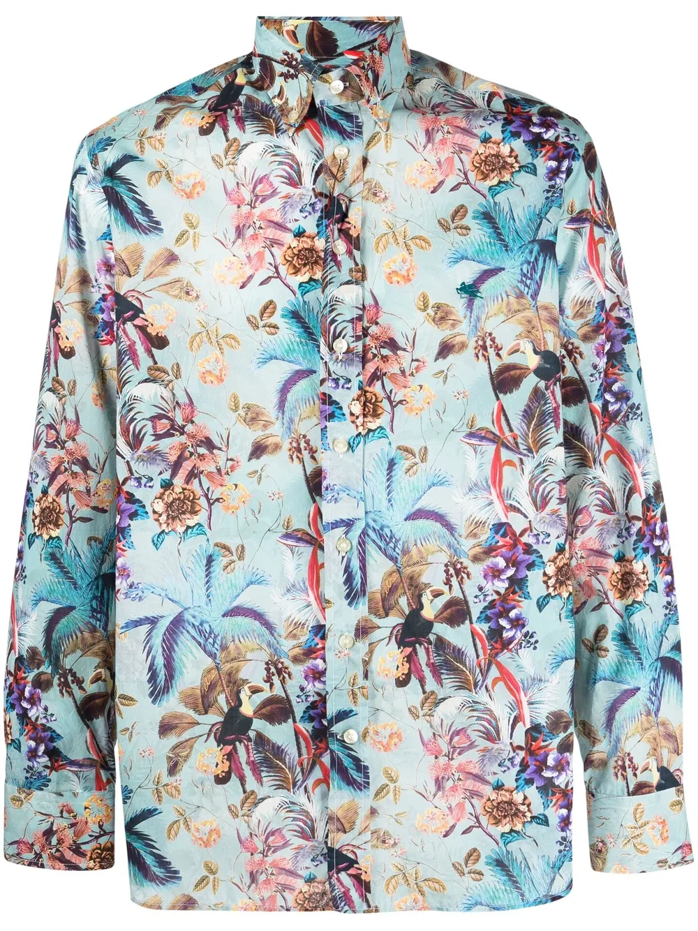 Tropical Jungle-print long-sleeve shirt 