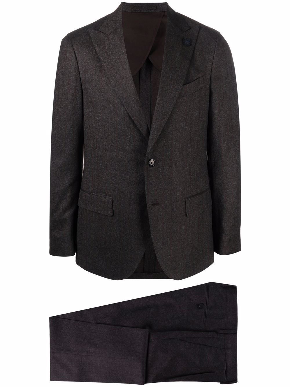 single-breasted wool suit