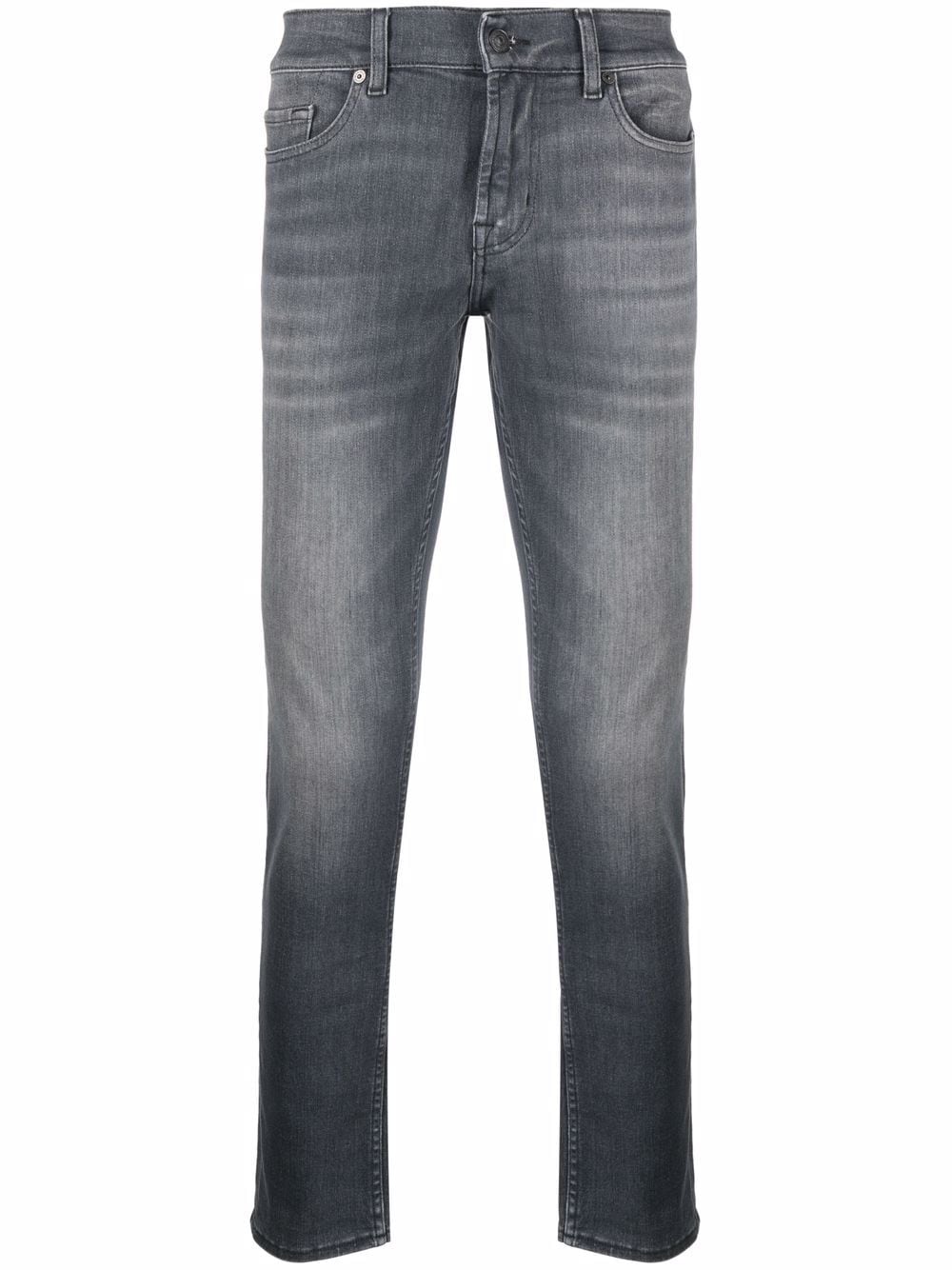 

7 For All Mankind skinny jeans con tiro bajo - Gris