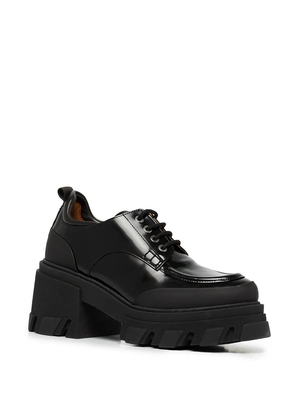 Shop GANNI Brush Off lace-up shoes with 