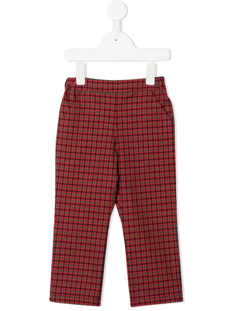 familiar plaid-check print trousers